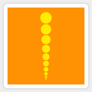 60's Minimal Retro Dots in Orange and Yellow Sticker